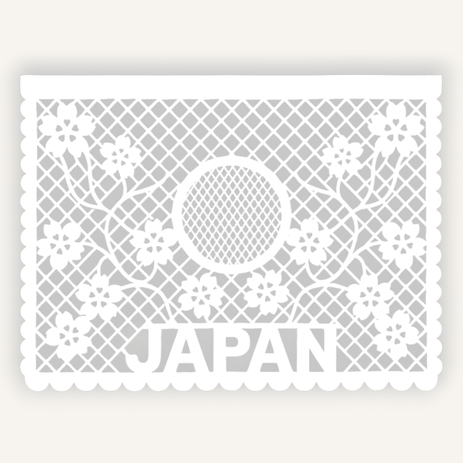 Papel picado artesanal con los colores de Japón para el Mundial 2026