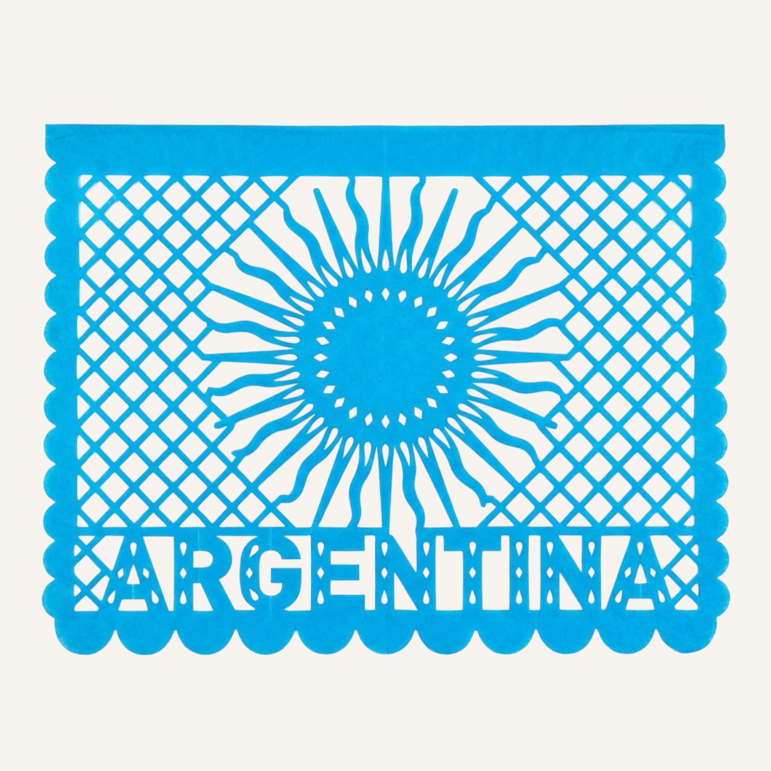 Papel picado artesanal con los colores de Argentina para el Mundial 2026