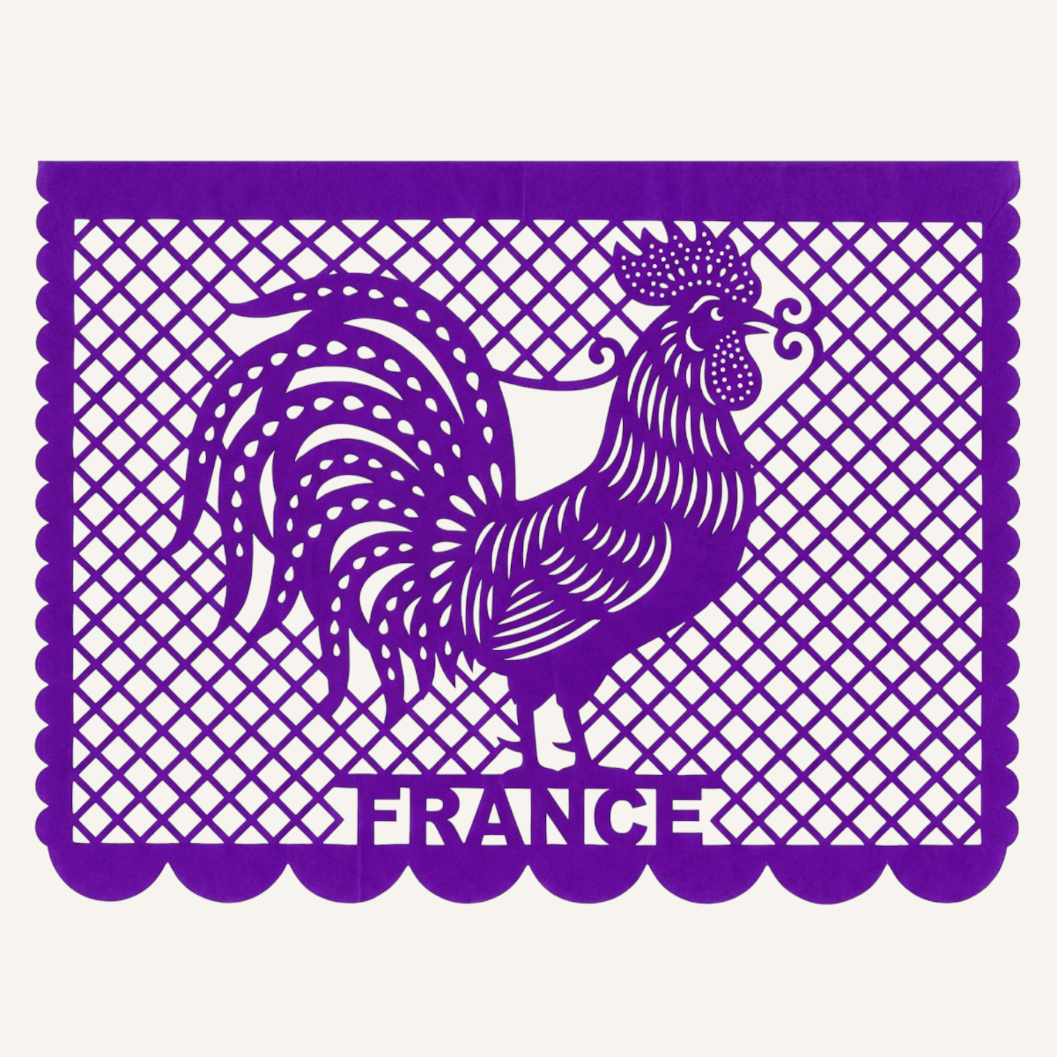 Papel picado artesanal con los colores de Francia para el Mundial 2026