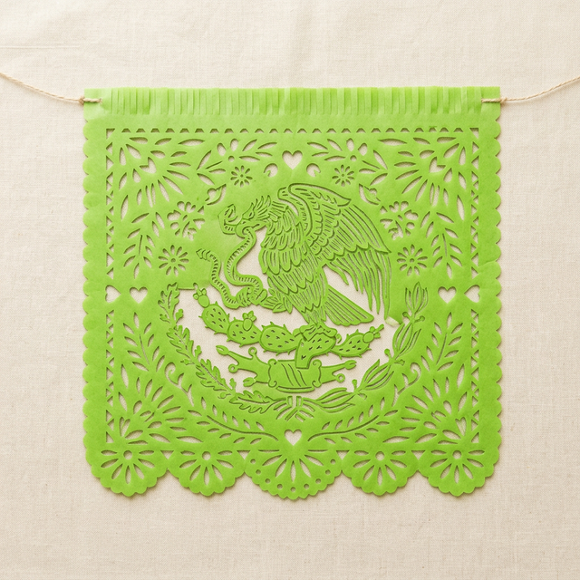 Papel Picado Verde - Águila Nacional